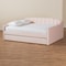 Baxton Studio Lennon Modern Pink Velvet Fabric Upholstered Queen Size Daybed with Trundle 186-11474-Zoro - alternate 9
